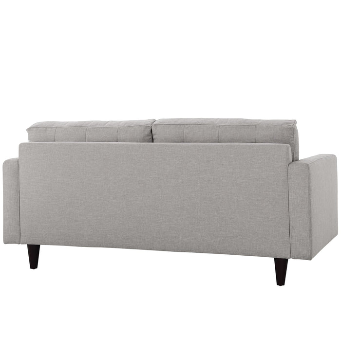 Empress Modern Upholstered Loveseat - Deeply Tufted Luxury Design with Solid Wood Legs and Comfort