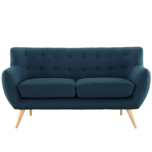 Remark Upholstered Fabric Loveseat Azure EEI-1632-AZU
