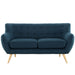 Remark Upholstered Fabric Loveseat Azure EEI-1632-AZU
