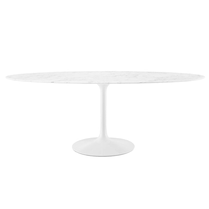 Lippa Oval Artificial Marble Dining Table