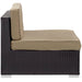 Gather Corner and Middle Outdoor Patio Sectional Set Espresso Mocha