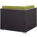 Gather Corner and Middle Outdoor Patio Sectional Set Espresso Peridot