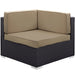 Gather Outdoor Patio Corner Sectional Set of 2 Espresso Mocha