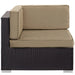 Gather Outdoor Patio Corner Sectional Set of 2 Espresso Mocha