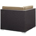 Gather Outdoor Patio Corner Sectional Set of 2 Espresso Mocha