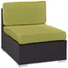 Gather Outdoor Patio Armless Chair Set of 2 Espresso Peridot
