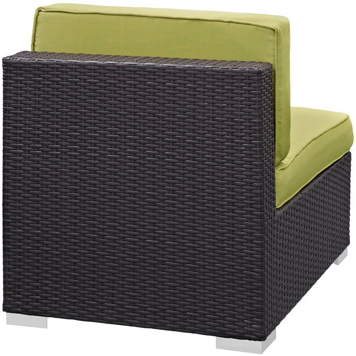 Gather Outdoor Patio Armless Chair Set of 2 Espresso Peridot
