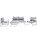Fortuna 6 Piece Outdoor Patio Sectional Sofa Set - detail close-up