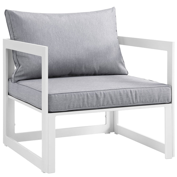 Fortuna 6 Piece Outdoor Patio Sectional Sofa Set - in lifestyle setting