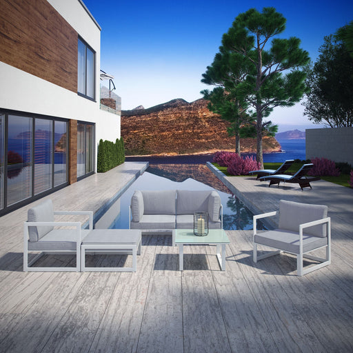 Fortuna 6 Piece Outdoor Patio Sectional Sofa Set - Modway \outdoor\conversation sets