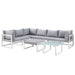 Fortuna 8 Piece Outdoor Patio Sectional Sofa Set outdoor patio furniture set side view