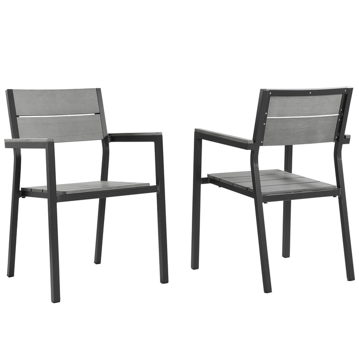 Maine Dining Armchair Outdoor Patio Set of 2 - Modway \outdoor\dining chairs
