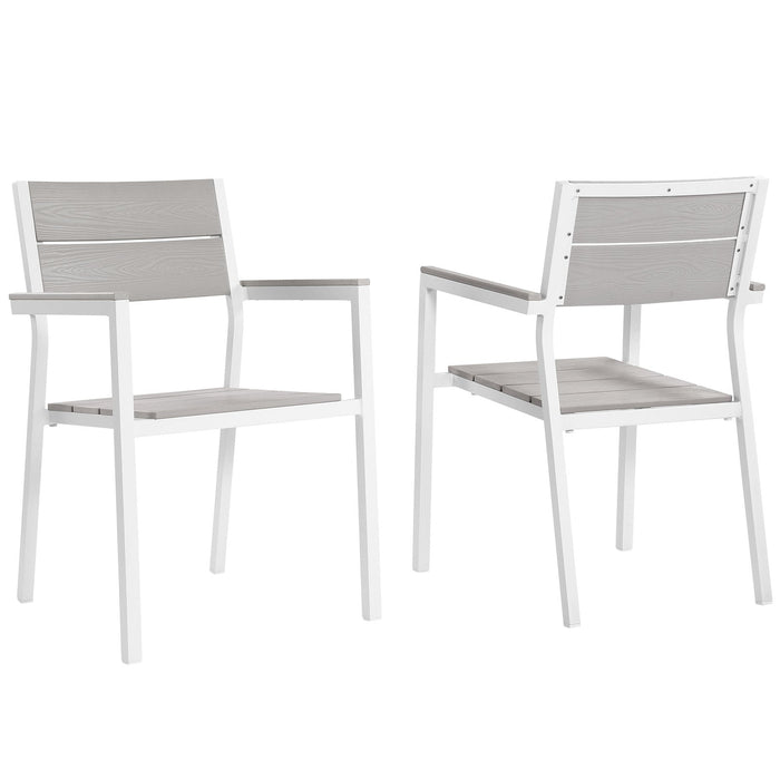 Maine Dining Armchair Outdoor Patio Set of 2 - view 5