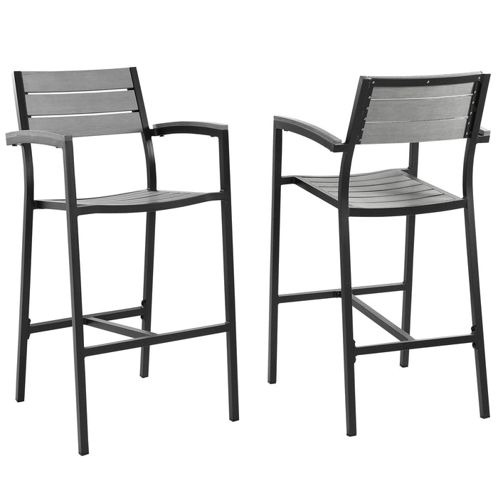 Maine Bar Stool Outdoor Patio Set of 2 - Modway \outdoor\bar stools