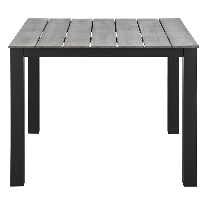 Maine 5 Piece Outdoor Patio Dining Set Brown Gray