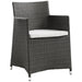 Modway Junction 7 Piece Outdoor Patio Dining Set in Brown - Side View