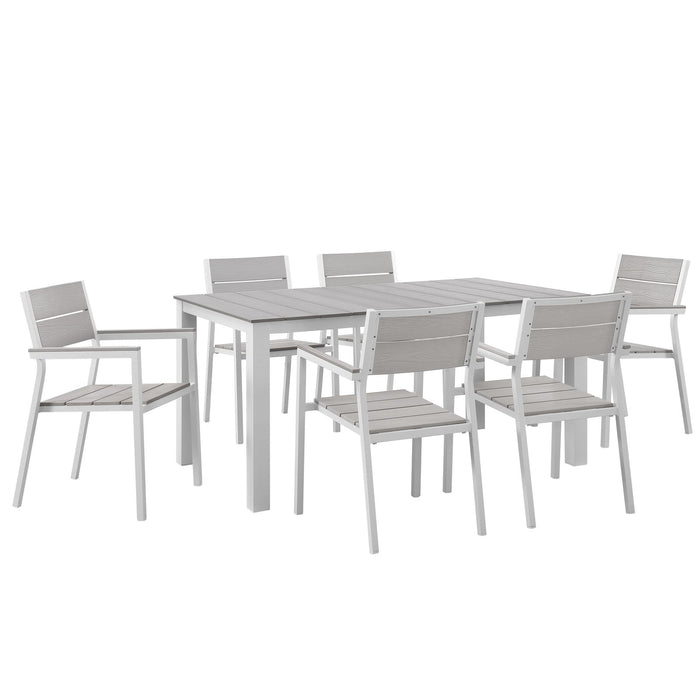 Maine 7 Piece Outdoor Patio Dining Set - view 9