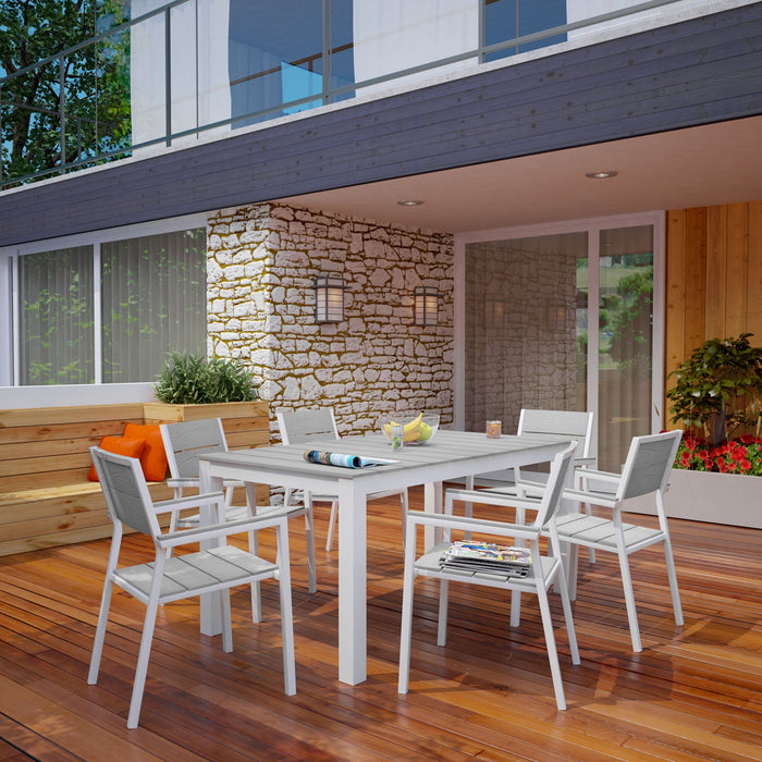 Maine 7 Piece Outdoor Patio Dining Set - view 8