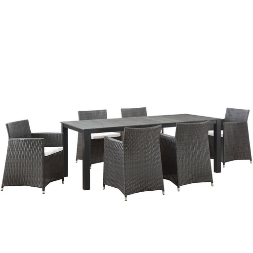 Junction 7 Piece Outdoor Patio Dining Set by Modway - angle view