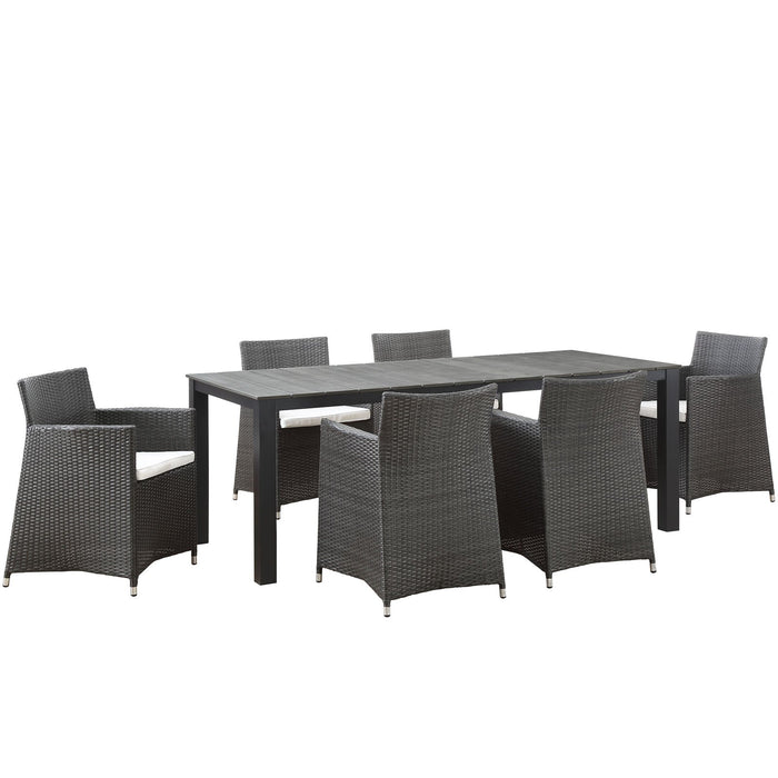 Junction 7 Piece Outdoor Patio Dining Set by Modway - angle view