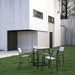 Maine 5 Piece Outdoor Patio Bar Set Brown Gray