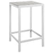 Maine 5 Piece Outdoor Patio Bar Set White Light Gray
