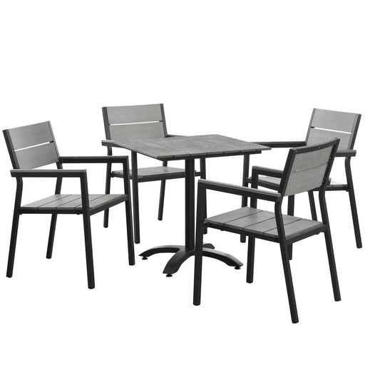 Maine 5 Piece Outdoor Patio Dining Set - alternate angle view