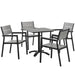Maine 5 Piece Outdoor Patio Dining Set - alternate angle view
