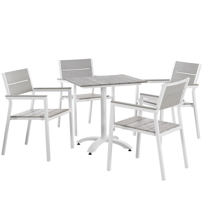 Maine 5 Piece Outdoor Patio Dining Set - view 9