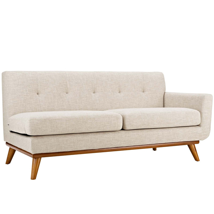Engage Right-Arm Loveseat - Plush Upholstered Seating with Mid-Century Modern Style and Comfort
