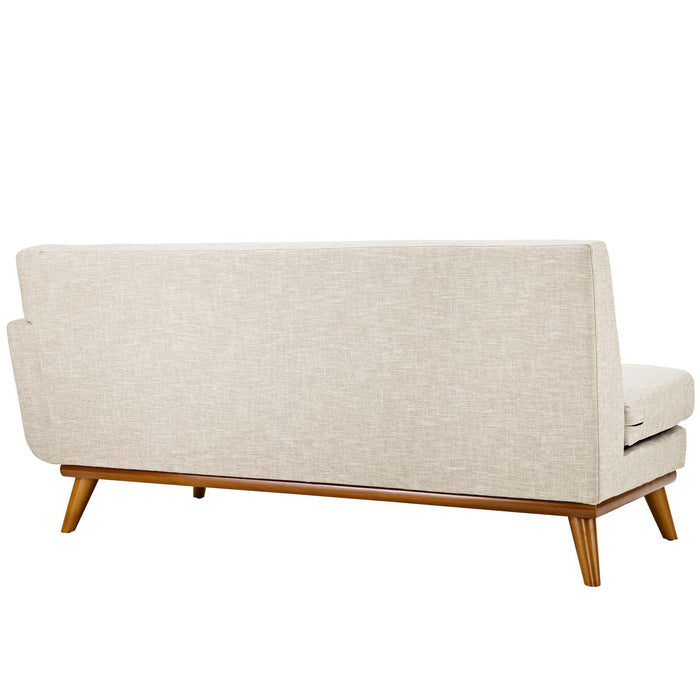Engage Right-Arm Loveseat - Plush Upholstered Seating with Mid-Century Modern Style and Comfort