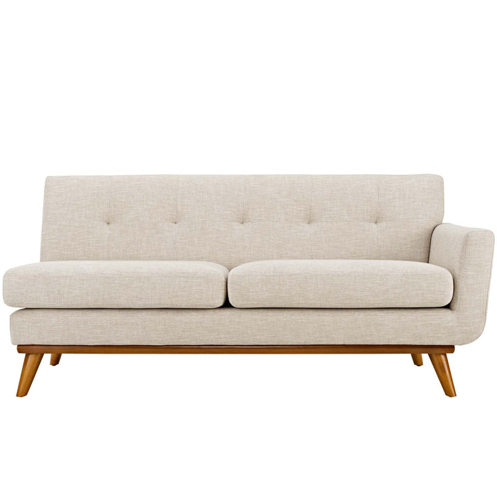 Engage Right-Arm Loveseat - Plush Upholstered Seating with Mid-Century Modern Style and Comfort