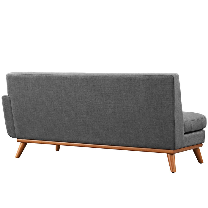 Engage Right-Arm Loveseat - Plush Upholstered Seating with Mid-Century Modern Style and Comfort