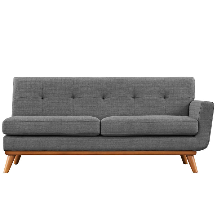 Engage Right-Arm Loveseat - Plush Upholstered Seating with Mid-Century Modern Style and Comfort