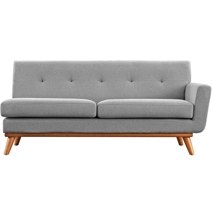 Engage Right-Arm Loveseat - Plush Upholstered Seating with Mid-Century Modern Style and Comfort