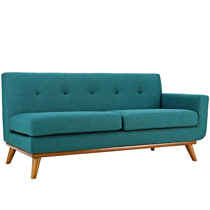 Engage Right-Arm Loveseat - Plush Upholstered Seating with Mid-Century Modern Style and Comfort