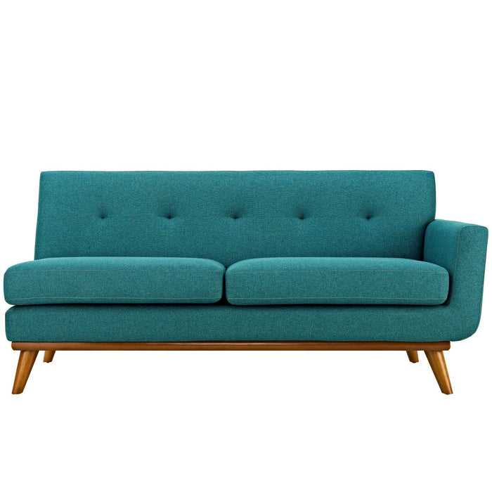 Engage Right-Arm Loveseat - Plush Upholstered Seating with Mid-Century Modern Style and Comfort