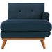 Engage Right-Facing Upholstered Fabric Chaise - in lifestyle setting
