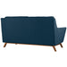 Beguile Upholstered Fabric Loveseat - in lifestyle setting