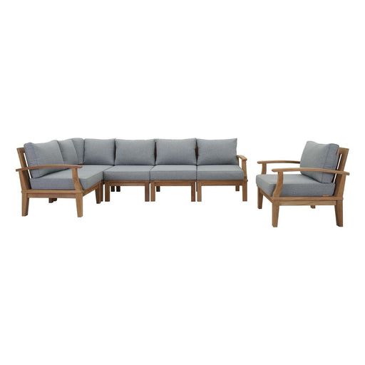 Marina 6 Piece Outdoor Patio Teak Set by Modway - angle view