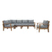 Marina 6 Piece Outdoor Patio Teak Set by Modway - angle view