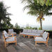 Marina 8 Piece Outdoor Patio Teak Set by Modway - front view