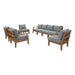 Marina 8 Piece Outdoor Patio Teak Set by Modway - angle view