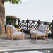 Marina 4 Piece Outdoor Patio Teak Set by Modway - front view