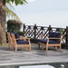 Marina 4 Piece Outdoor Patio Teak Set by Modway - feature highlight