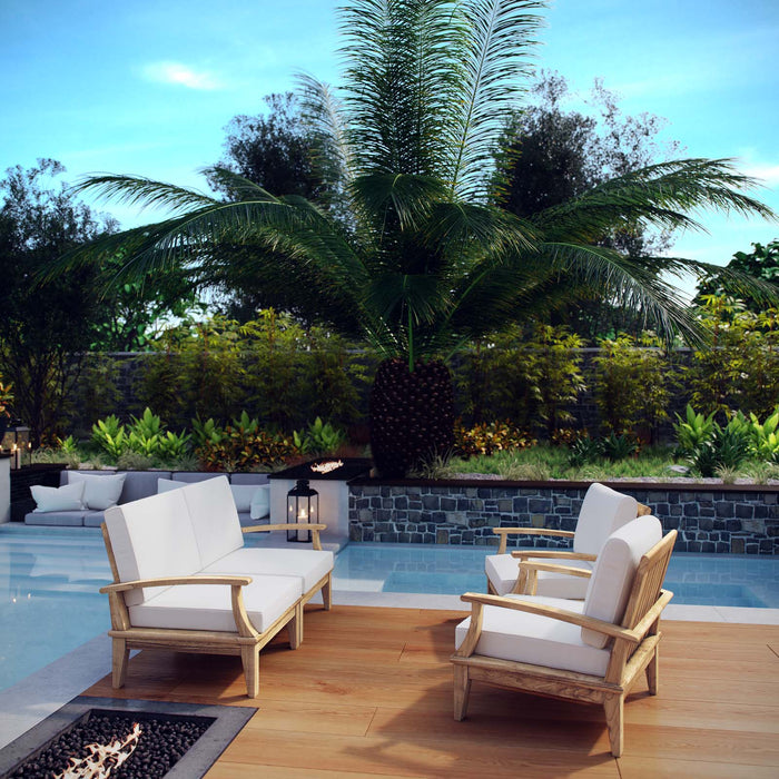Marina 4 Piece Outdoor Patio Teak Set by Modway - view 17