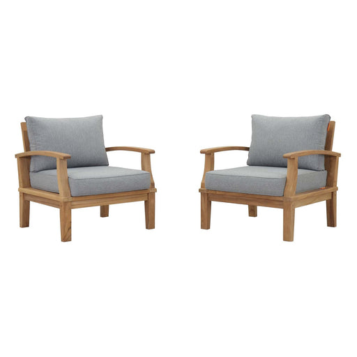 Marina 2 Piece Outdoor Patio Teak Set - alternate angle view