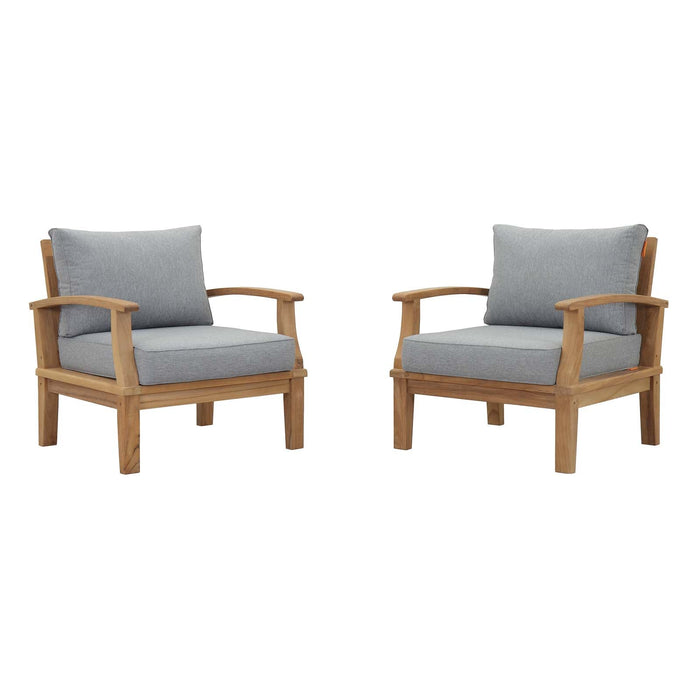 Marina 2 Piece Outdoor Patio Teak Set - alternate angle view