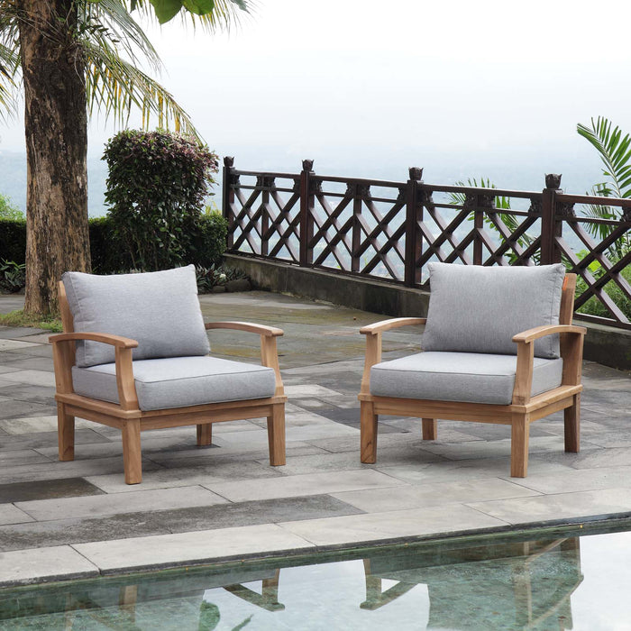 Marina 2 Piece Outdoor Patio Teak Set - Modway \outdoor\conversation sets