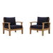 Marina 2 Piece Outdoor Patio Teak Set - view 6
